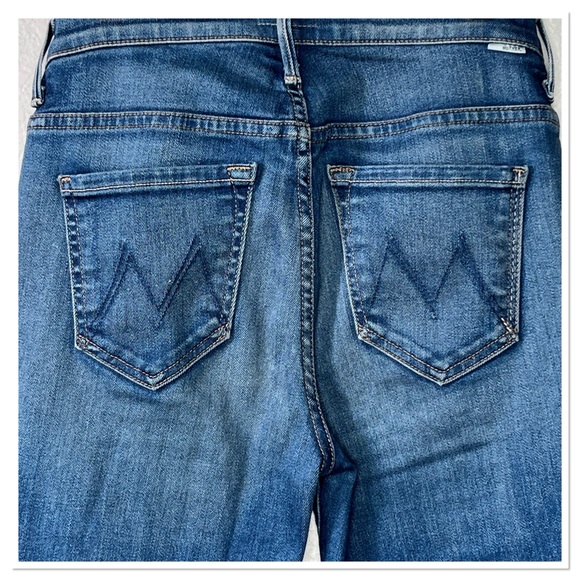 Mother Insider Crop Step Fray Blue Moon Jeans Sz 25 - Picture 6 of 9